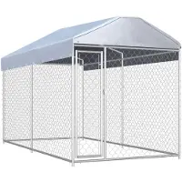 vidaXL Hondenkennel voor buiten met dak 382x192x225 m
