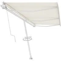 vidaXL Luifel vrijstaand automatisch 600x300 cm crèmekleurig