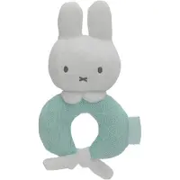 DOBENO Nijntje Rammelaar Gebreid Mintgroen/wit 22,5 X 5 Cm