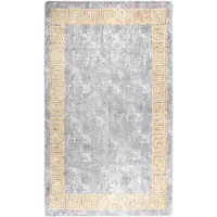 vidaXL Vloerkleed wasbaar 120x180 cm grijs