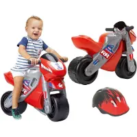 FEBER Draisienne Porteur Moto 2 Racing Rouge
