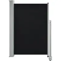 vidaXL Tuinscherm uittrekbaar 120x300 cm zwart