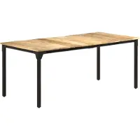 vidaXL Eettafel 180x90x76 cm ruw mangohout