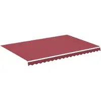 vidaXL Vervangingsdoek voor zonnescherm, bordeauxrood, 430x295 cm, polyester