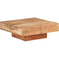 vidaXL Salontafel 80x80x28 cm massief acaciahout