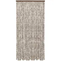 vidaXL Insectenwerend gordijn, taupe en wit, 100x220 cm, chenille