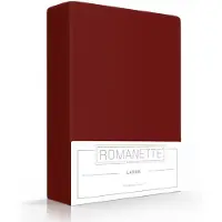 Romanette Laken Bordeaux Rood (Katoen)-200 x 260 cm (2-persoons)