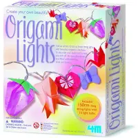 4M Crea: ORIGAMI LICHTJES VOUWEN, bevat 150cm verlichtingsdraad met 10 lampjes, 10 origamiblaadjes en gedetailleerde instructies, werkt op 2x1.5V AA batterijen (niet inbegrepen), doos 22x18x8cm, 5+