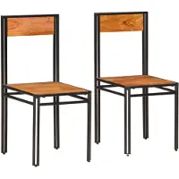 vidaXL Eetkamerstoelen 2 st massief acaciahout