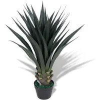 vidaXL Kunst yucca plant met pot 85 cm groen