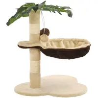 vidaXL Kraboom voor katten met sisal krabpaal, 50 cm, beige en bruin