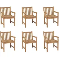 vidaXL Tuinstoelen 6 st massief teakhout