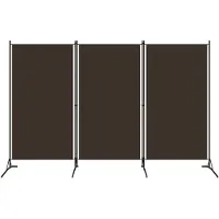 vidaXL Kamerscherm met 3 panelen 260x180 cm bruin