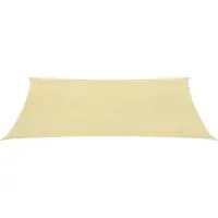 vidaXL Zonnescherm HDPE rechthoekig 2x4 m beige