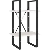 vidaXL Boekenkast met 2 schappen 40x30x70 cm massief grenenhout wit