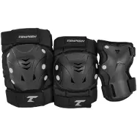 Tempish – Taky – Skatebescherming – 3-pack – Volwassenen – Zwart – Complete Set voor Skaten – Maat L