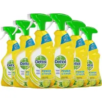 Dettol - 6 Allesreiniger Sprays - Antibacterieel - 6x Sprankelende Citroen - 6x500 ml - Voordeelverpakking