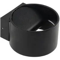 BES LED LED Wandlamp - Wandverlichting - 8W - Natuurlijk Wit 4200K - Mat Zwart Aluminium - Rond