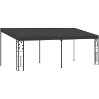 vidaXL Wandpaviljoen, 6x3x0,5 meter, antraciet