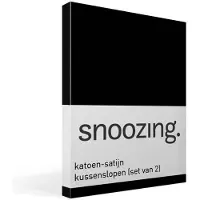 Snoozing katoen-satijn kussenslopen (set van 2)