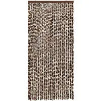 vidaXL Vliegengordijn 90x220 cm chenille bruin en wit