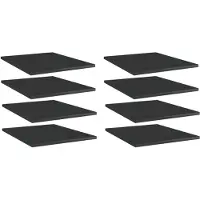 vidaXL Wandschappen 8 st 40x50x1,5 cm bewerkt hout hoogglans zwart
