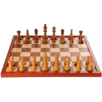 Engelhart Schaak/dambord 42 cm i2-zijdig hout Bordspel