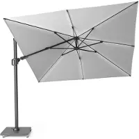 Platinum Sun & Shade | Zweefparasol Challenger T² Glow 300 x 300 cm | Lichtgrijs