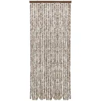 vidaXL Vliegengordijn 56x185 cm chenille taupe en wit