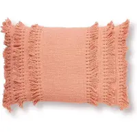 Dutch decor - FARA - Kussenhoes 40x60 cm - 100% katoen - met franjes - Muted Clay - roze