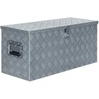 vidaXL Doos 90,5x35x40 cm aluminium zilverkleurig online kopen