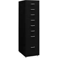 vidaXL Ladeblok verrijdbaar 28x41x109 cm metaal zwart