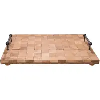 Clayre & Eef Dienblad 48x36x8 Cm - Bruin - Hout