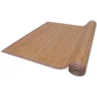 vidaXL Tapijt rechthoekig 80x300 cm bamboe bruin