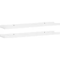 vidaXL Fotoplanken 2 st 80x9x3 cm MDF wit