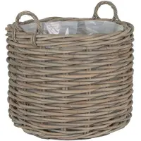Sweet living Rotan Plantenmand Greywash - Ø43xh40 Cm