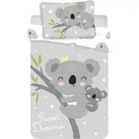 Jerry Fabrics Baby Dekbedovertrek, Koala - 100 x 135 cm + 40 x 60 cm - Katoen