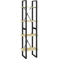 vidaXL Boekenkast met 4 schappen 40x30x140 cm massief grenenhout
