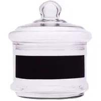 Cosy & Trendy Glazen bonbonniere met krijtvlak 15 x 15 cm - Voorraadpot