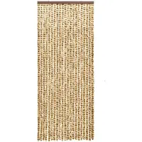vidaXL Vliegengordijn 56x185 cm chenille beige en bruin