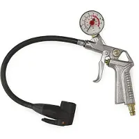 Cyclus Luchtdrukpistool - 1/4" aansluiting - Auto/Schrader/Dunlop - Staal - Zilver/Zwart