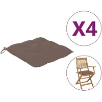 vidaXL Stoelkussens 4 st 50x50x7 cm oxford stof taupe
