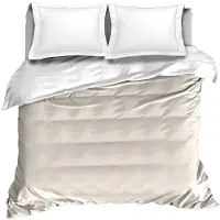 De Witte Lietaer Dekbedovertrek Bumblebee White Beige Sand Percal-200 x 200 / 220 cm | 2-Persoons
