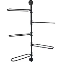 Clayre & Eef Zwarte Wijnrek 37*9*84 cm 5Y0700