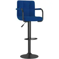 vidaXL Barkruk stof blauw