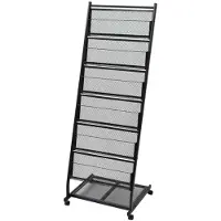 vidaXL Tijdschriftenrek zwart 47,5x43x133 cm A4