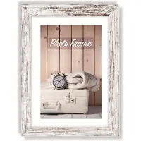 Zep - Houten fotolijst wit/bruin Nelson 6 voor foto formaat 30x45 - V21356