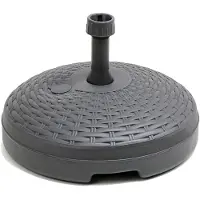 Big Buy Cooking Parasolvoet - vulbaar tot 30 kg - 20L - rond - antraciet - kunststof - parasols tot 250 cm
