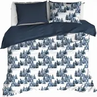 De Witte Lietaer Dekbedovertrek North Eclipse Blue Flanel-260 x 200 / 220 / 240 cm | Extra Breed