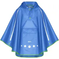 Playshoes Regenponcho Opvouwbaar Blauw Junior Maat S